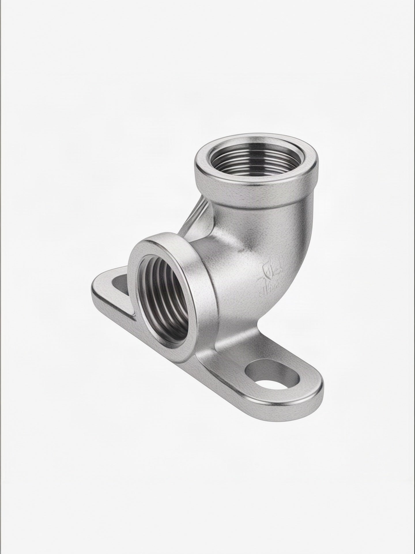 1/2” Stainless steel Elbow 90’ with bracket